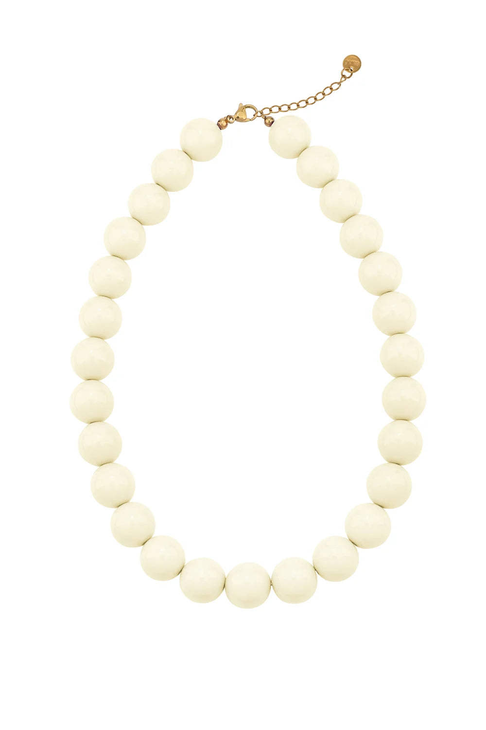 Ketting met grote kralen | WIT