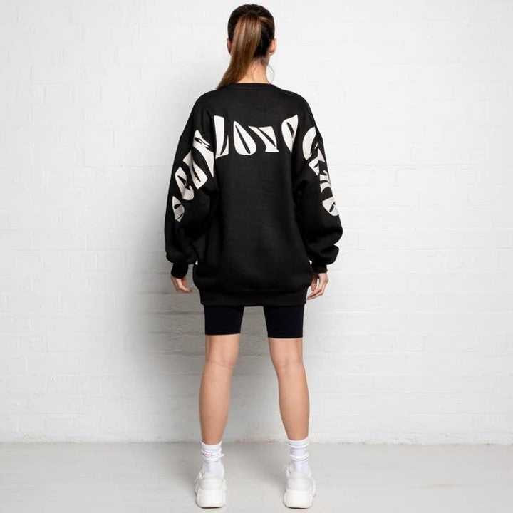 304 Sweater Self Love Club | BLACK