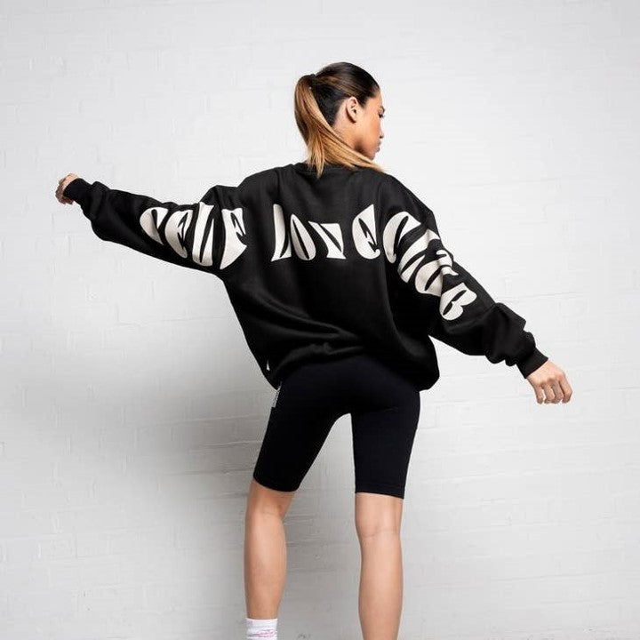 304 Sweater Self Love Club | BLACK