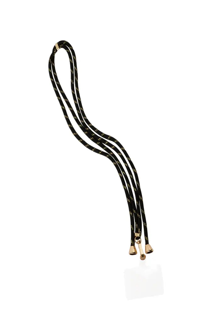 Telefoonkoord | Zwart Goud