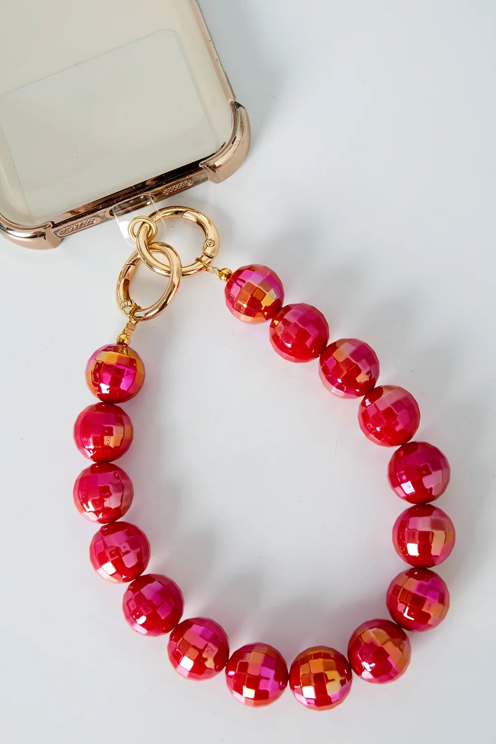 Telefoonkoord disco | ROOD