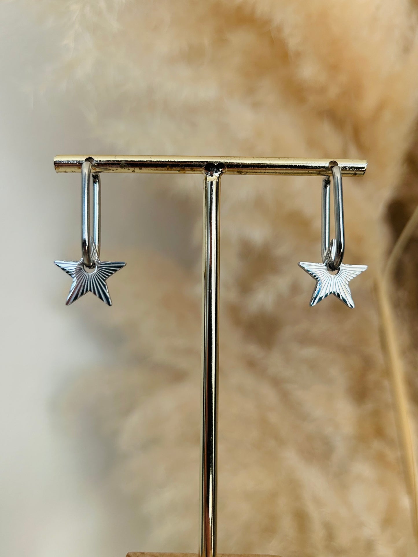 Oorbellen STER | ZILVER