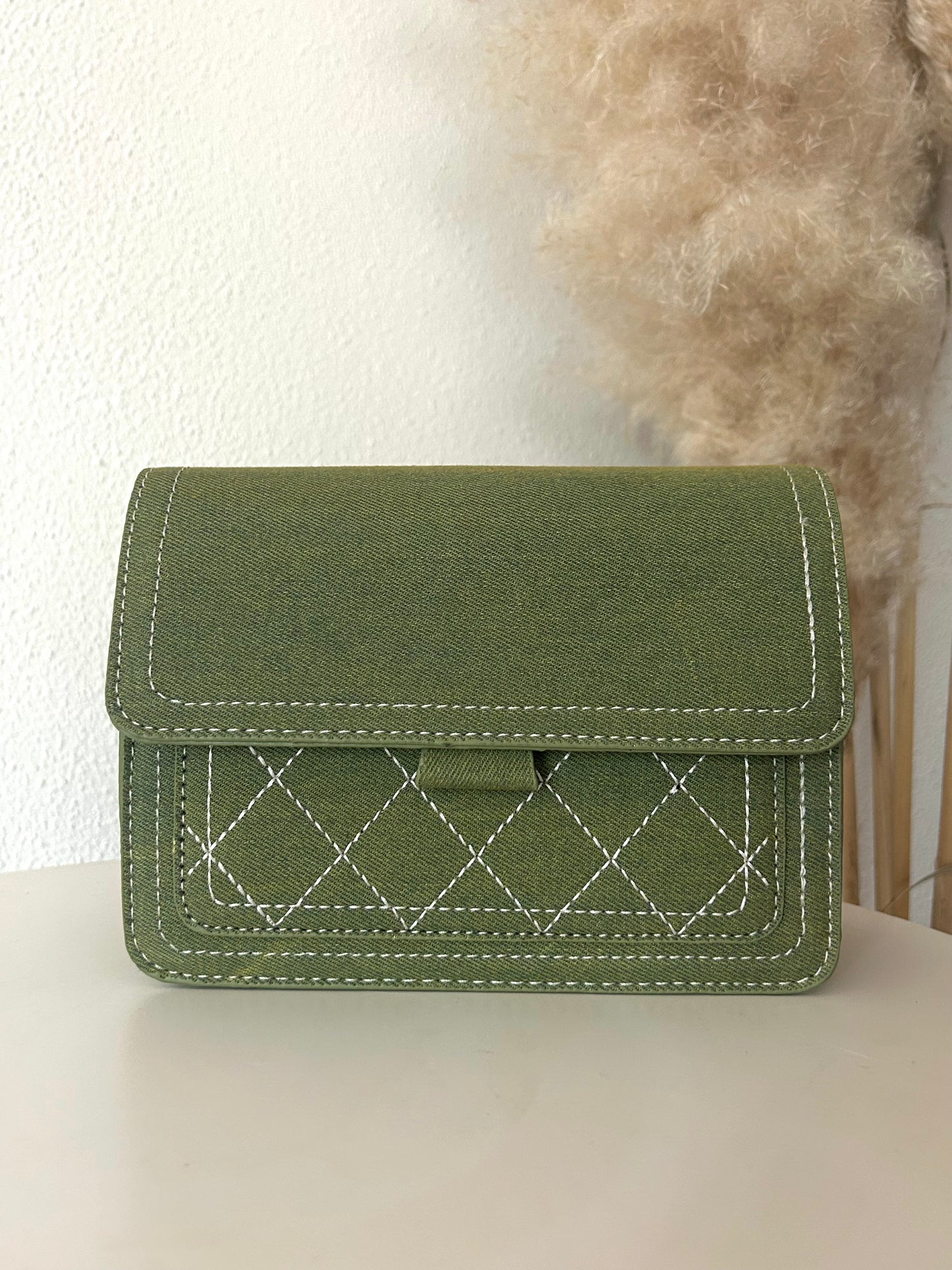 Schoudertas Sofia | DENIM GREEN