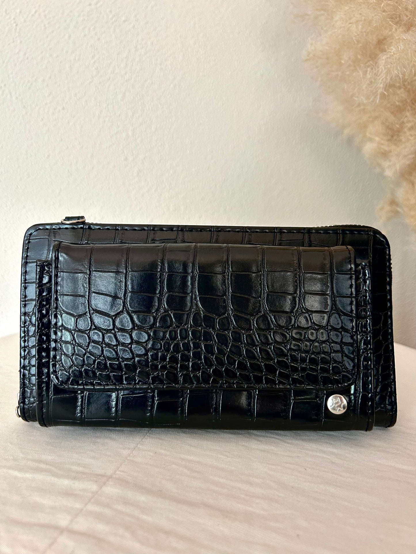 Portemonnee | CROCO BLACK