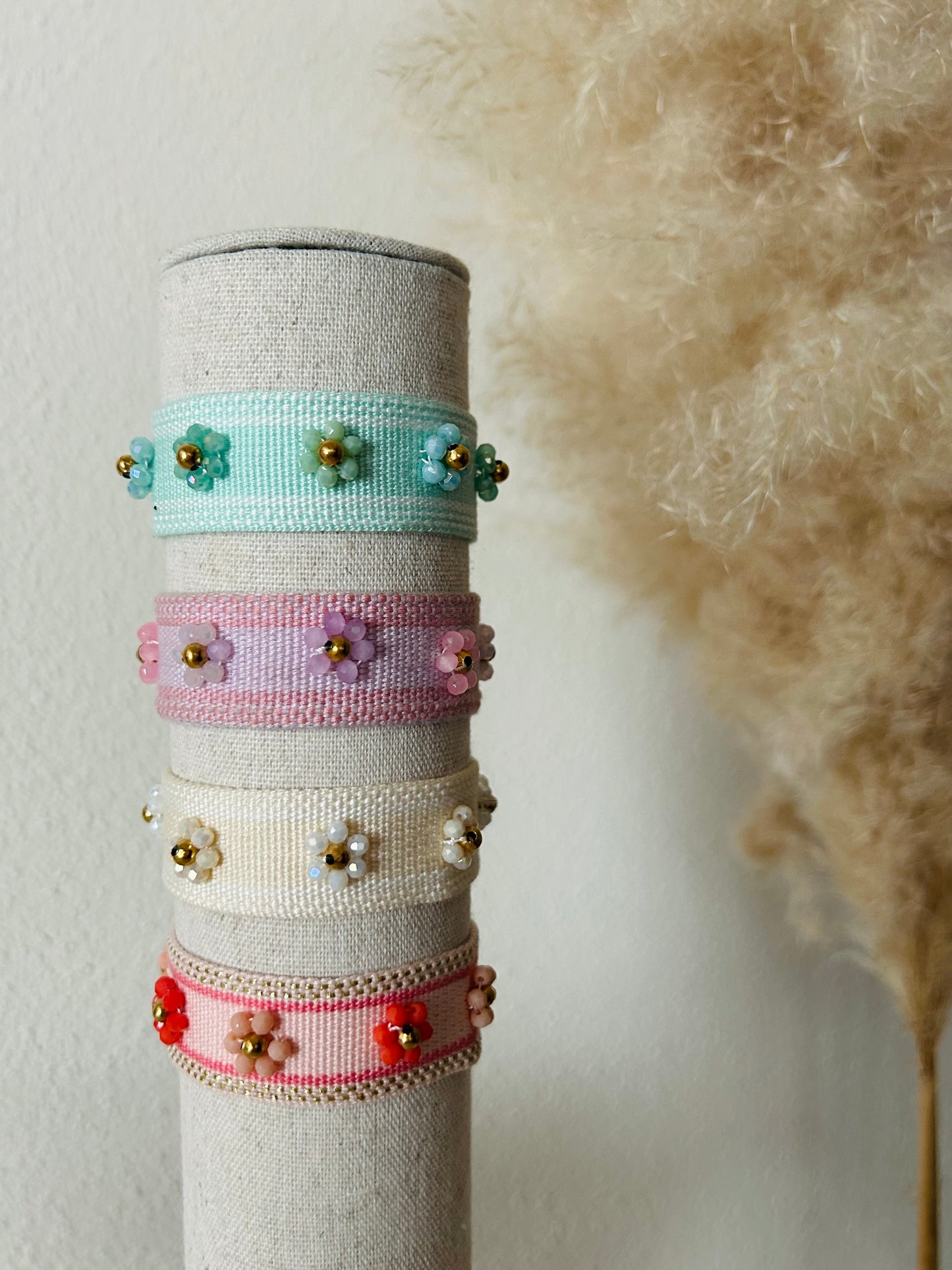 Lint armband met kralen