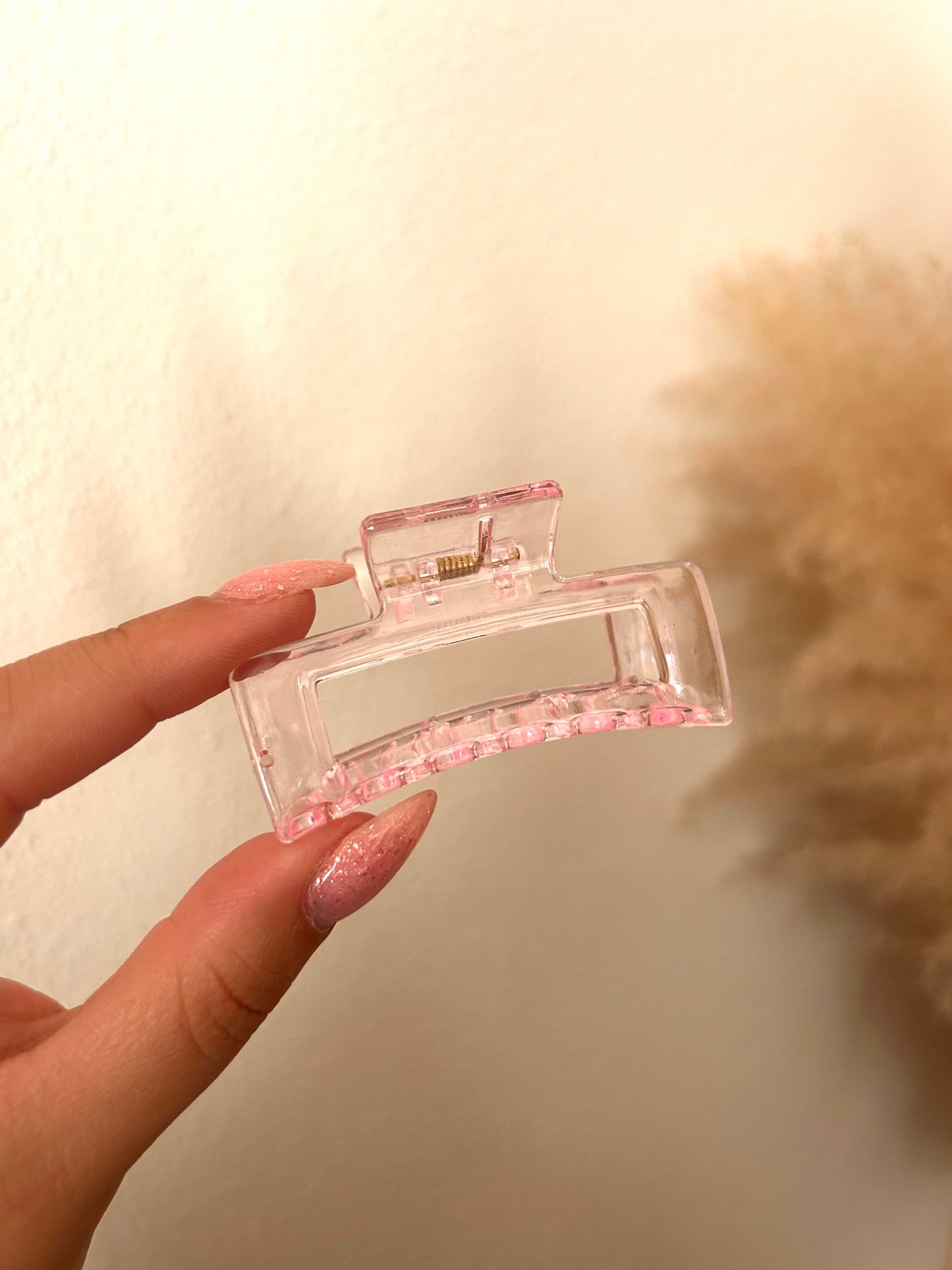 Haarklem Rechthoek Klein | DOORZICHTIG LICHTROZE