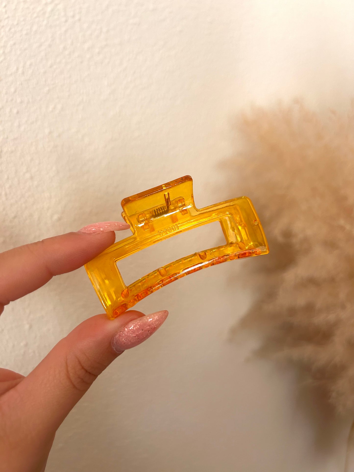 Haarklem Rechthoek Klein | DOORZICHTIG GEEL