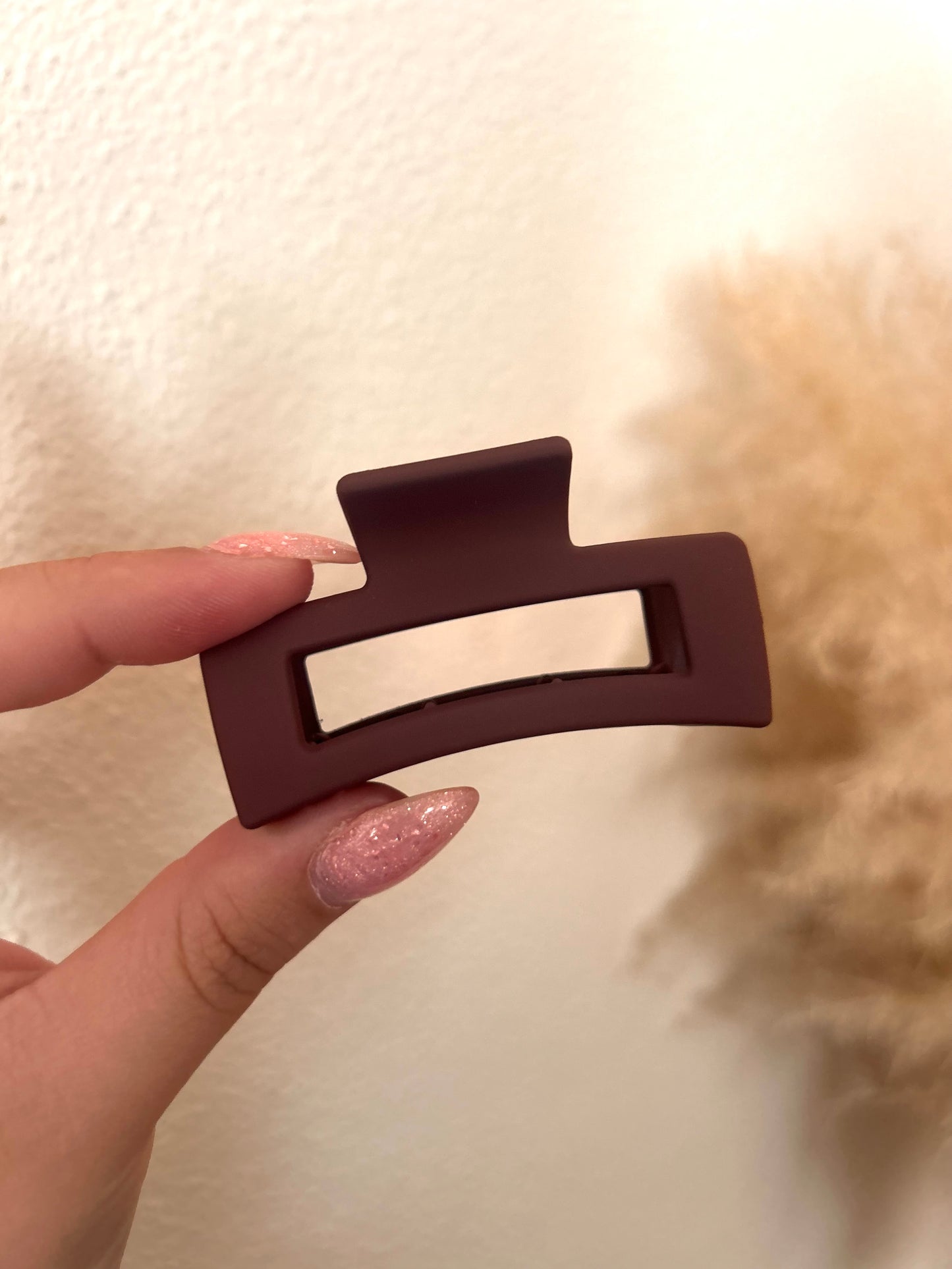 Haarklem Rechthoek Klein | AUBERGINE