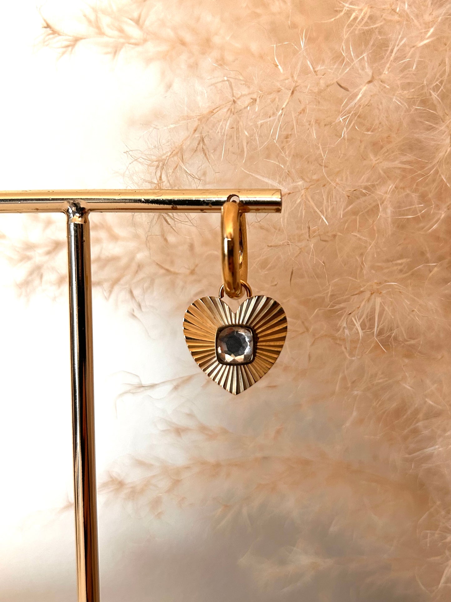 Oorbellen HEART DIAMOND | GOUD