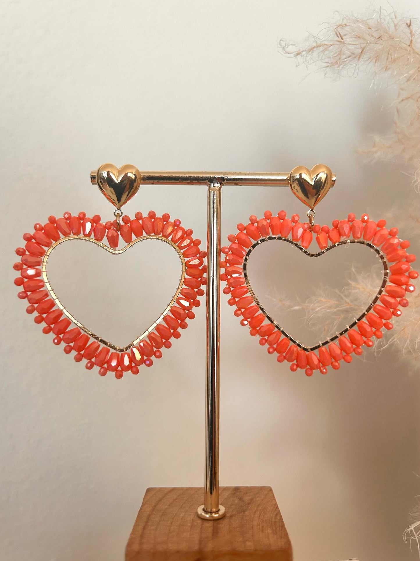 Oorbellen HART KRALEN | ORANJE