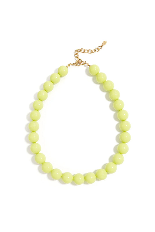 Ketting met grote kralen | LICHTGEEL