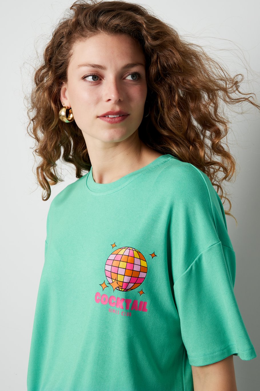 T-shirt Cocktail club | GROEN