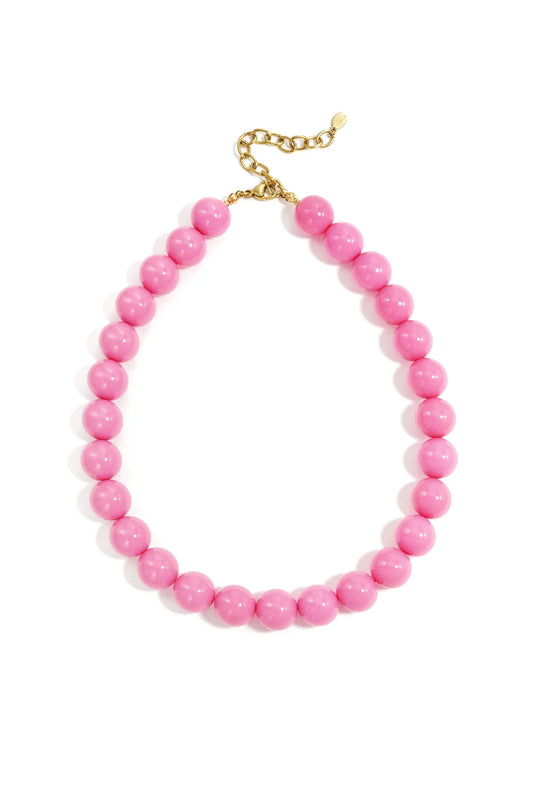Ketting met grote kralen | ROZE
