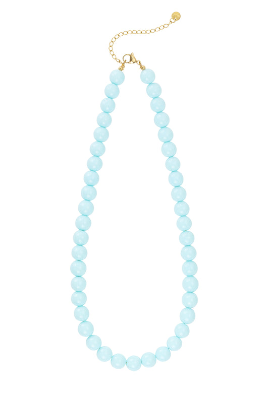 Ketting met medium kralen | LICHTBLAUW