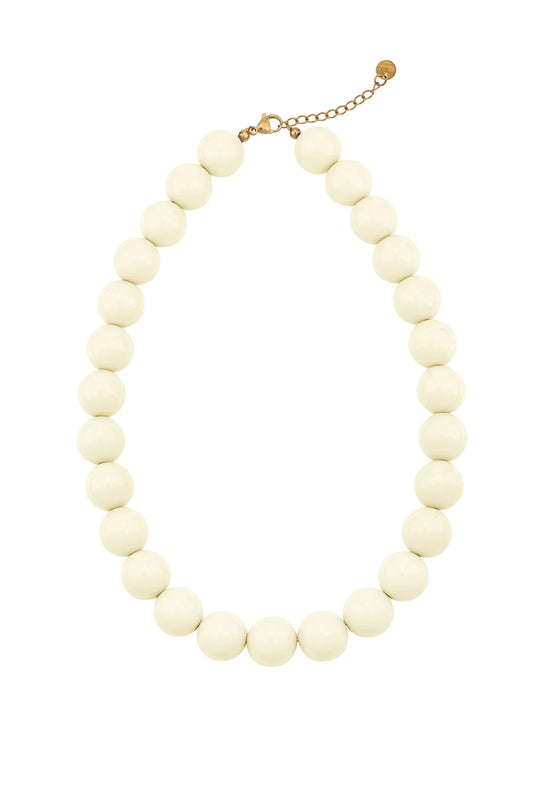 Ketting met grote kralen | WIT