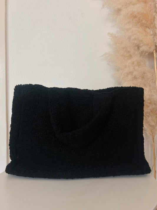 Fluffy Teddy tas | ZWART