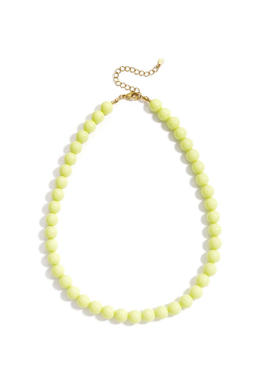 Ketting met medium kralen | LICHTGEEL