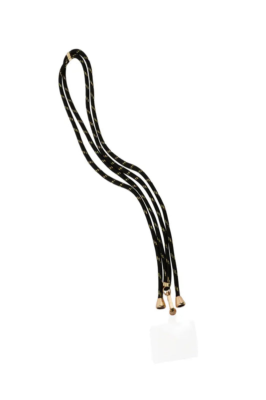 Telefoonkoord | Zwart Goud