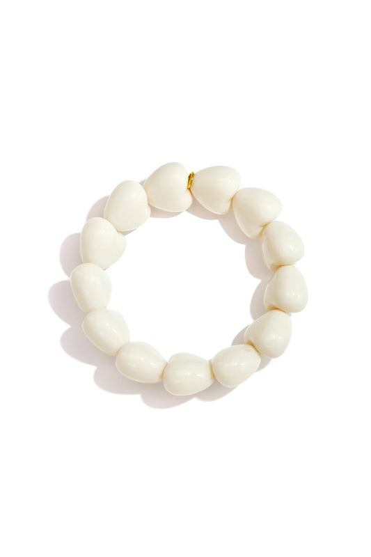Armband hartjes | WIT