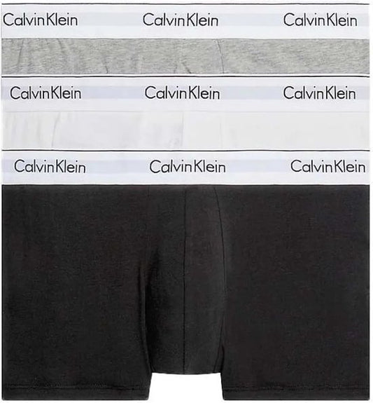 Calvin Klein 3-pack boxershorts - Low Rise Trunks | ZWART, WIT, GRIJS
