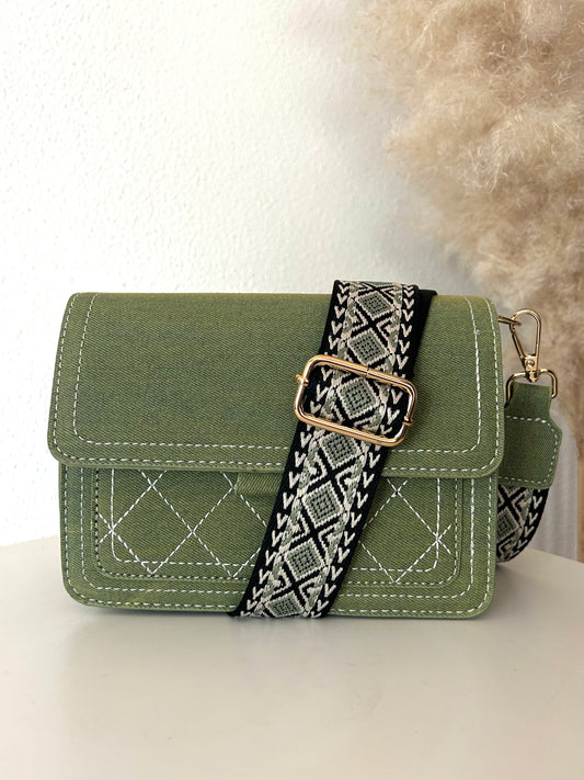 Schoudertas Sofia | DENIM GREEN