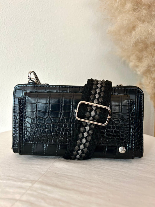Portemonnee | CROCO BLACK