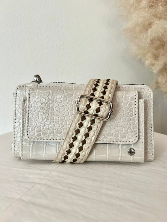 Portemonnee | CROCO BEIGE