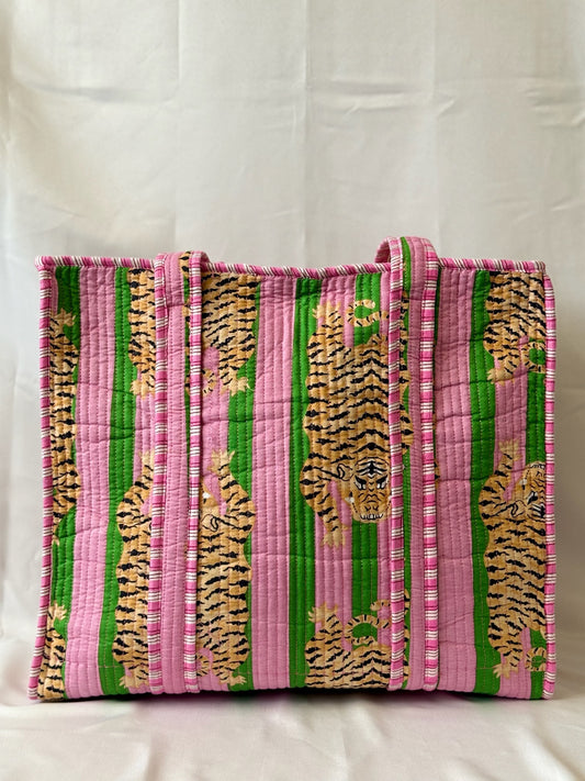Tijger Shopper | ROZE GROEN