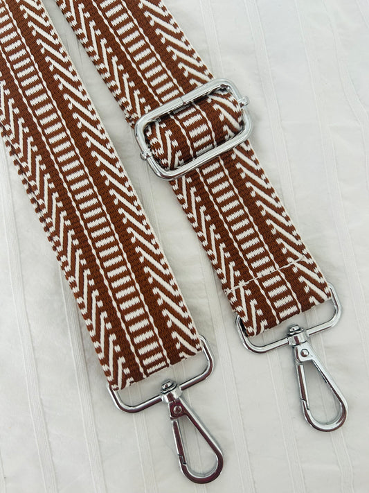 Tassenriem | STRIPES BROWN