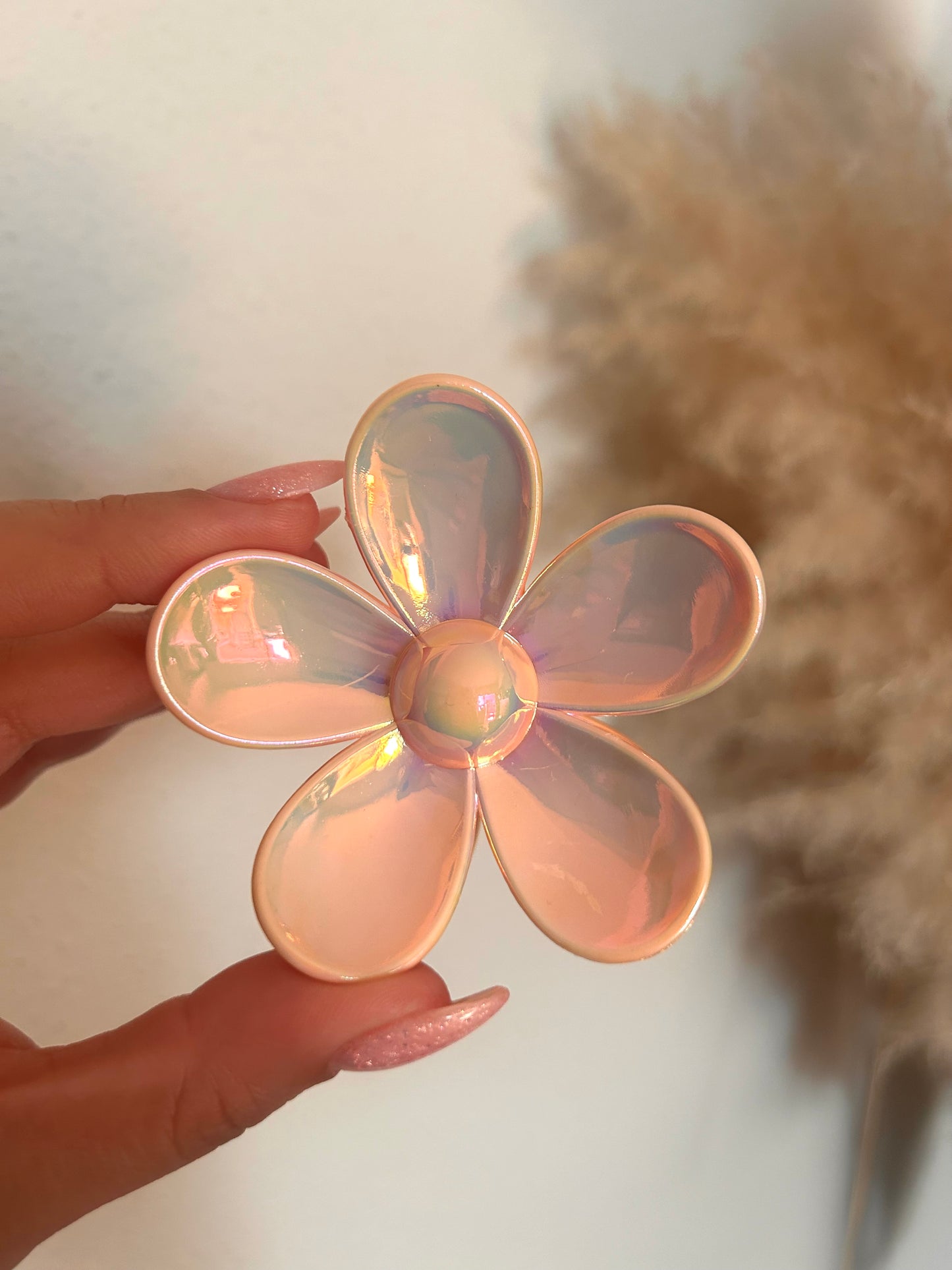 Haarklem Bloem | METALLIC ROZE