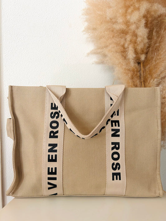 La vie en rose Shopper | BEIGE