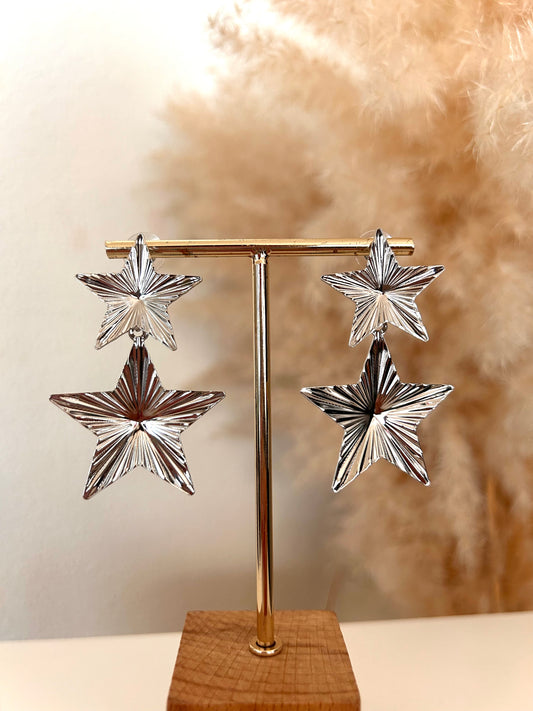 Oorbellen Sterren | Zilver