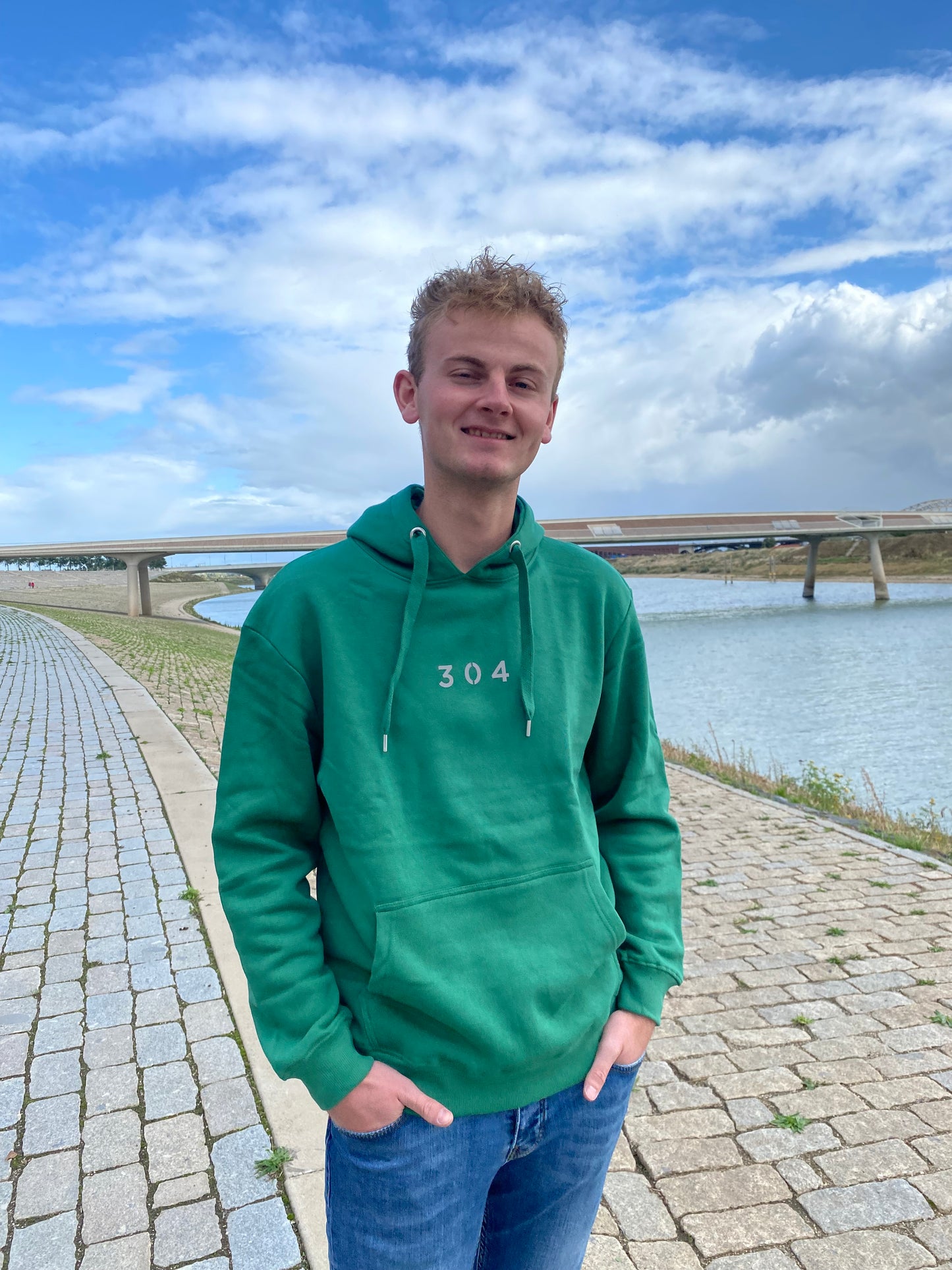 304 Hoodie Reflective Core | MOSS GREEN