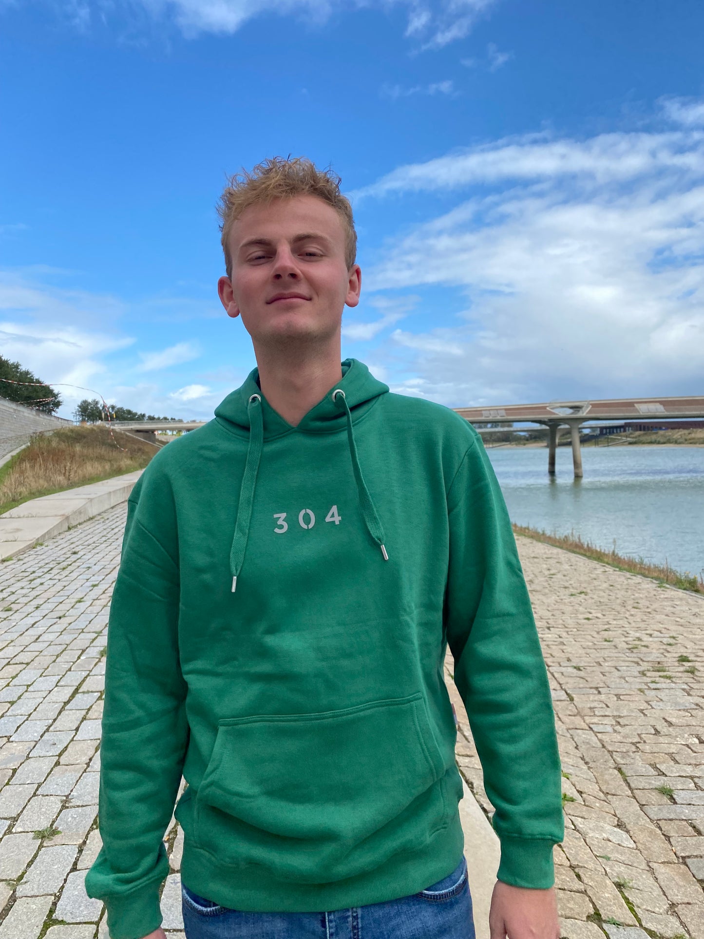 304 Hoodie Reflective Core | MOSS GREEN