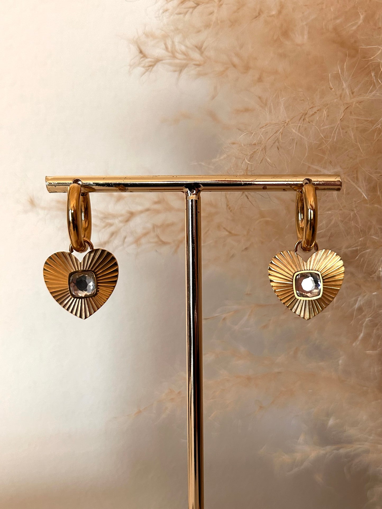 Oorbellen HEART DIAMOND | GOUD