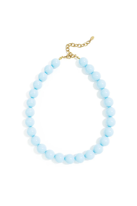 Ketting met grote kralen | LICHT BLAUW