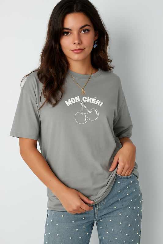 T-shirt Mon Chéri | GRIJS