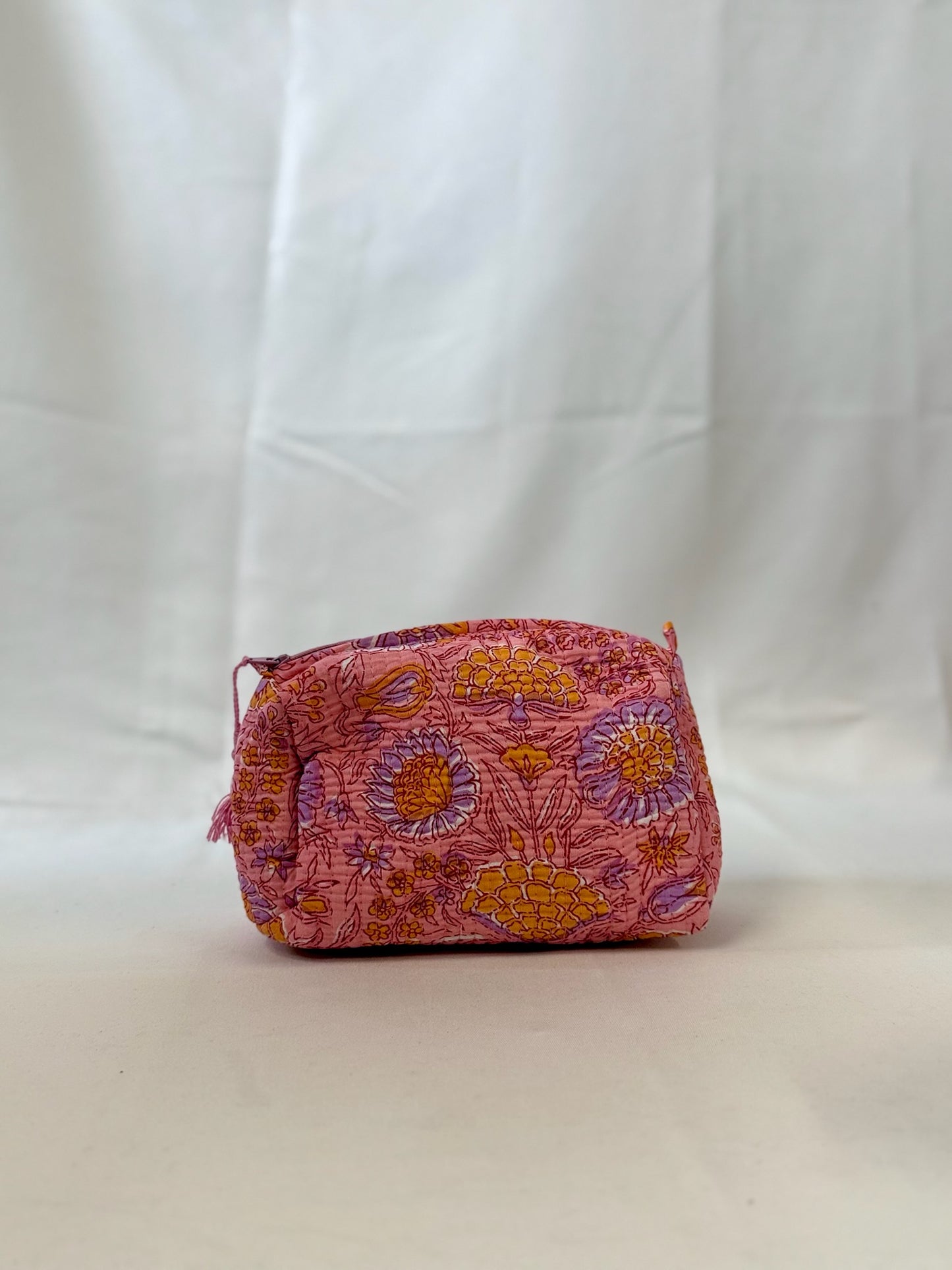Toilettas Bloem | ROZE / ORANJE