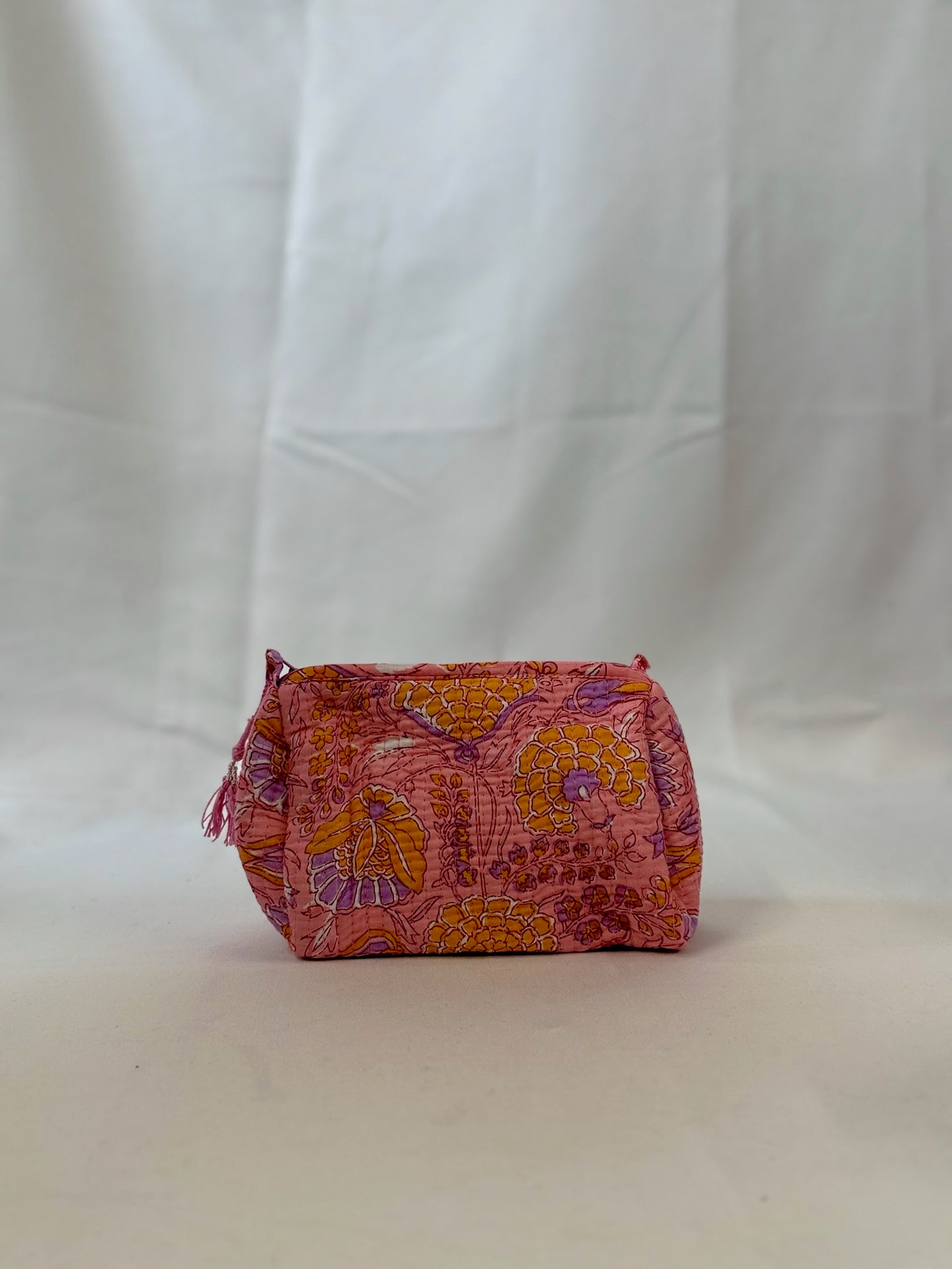 Toilettas Bloem | ROZE / ORANJE